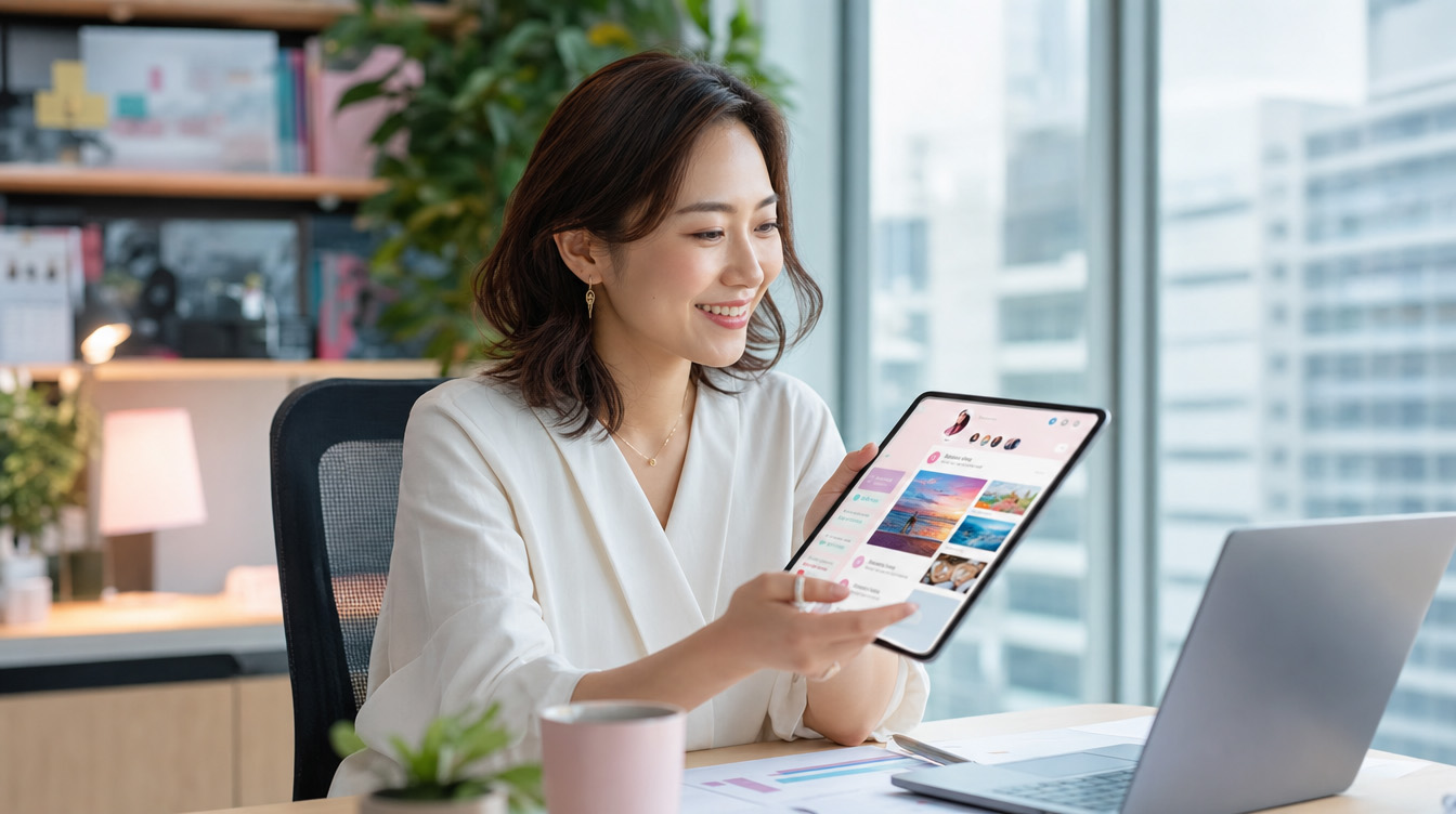 小紅書広告で成果を出すための運用ポイントを話し合うチーム
