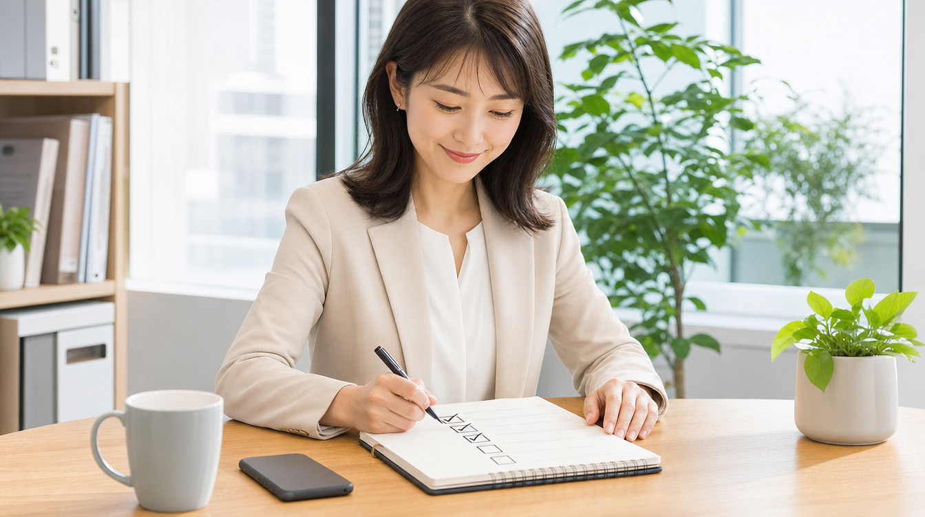 小紅書運用の改善ポイントをまとめて次の施策を考える担当者